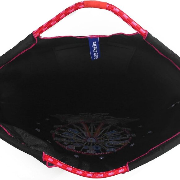 Nylon Tote Bag Embroidery Ferris Wheel Large Capacity Casual Handbag - Picture 6 of 6